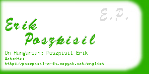 erik poszpisil business card